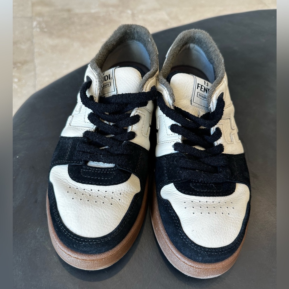Fendi
Men's Leather FF-Logo Low-Top Sneakers